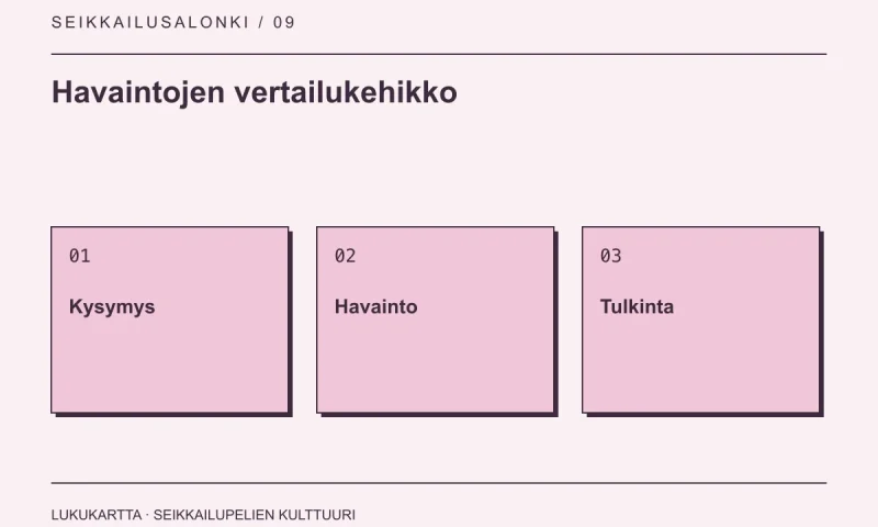 Havaintojen vertailukehikko: Kysymys, Havainto, Tulkinta